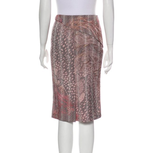 NWOT CLASS ROBERTO CAVALLI Printed Knee-Length Skirt sz M - Picture 1 of 3